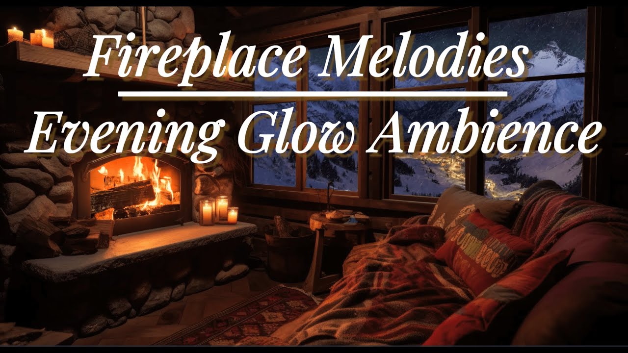 Fireplace & Soft Crackles 🔥 | Peaceful Evening Ambience ✨🌙 | 4K