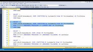 Understand about How to use Analytical Functions using SQL Server in Telugu