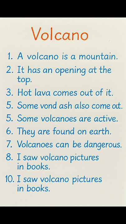 10 Lines on Volcano | Easy Kids Essay