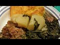 How To Cook Turnips/Mustard Greens with Pork Neck Bones