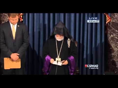 აშშ-ის სენატი. ვაშინგტონი. კათალიკოსი არამ I. Сенат США. Католикос Арам I. Геноцид Армян