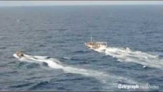 Royal Navy capture Somali pirate boat in the Indian Ocean