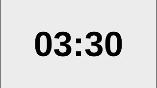 3 Minute 30 Second Timer | For Focus, Reset, or Light Movement