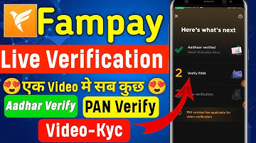 Fampay Live Verification Aadhaar , Pan , Video-Kyc Live | fampay get verified kaise kare