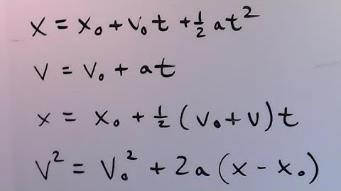 Kinematics Equations - How to Choose