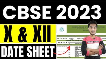 cbse date sheet 2023 | cbse class 10 and 12 date sheet 2023 | mahir academy