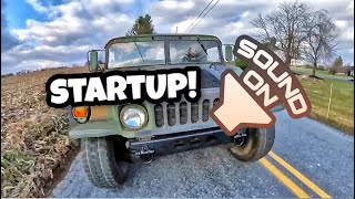 LS V8 swapped Humvee startup sound and ride along.