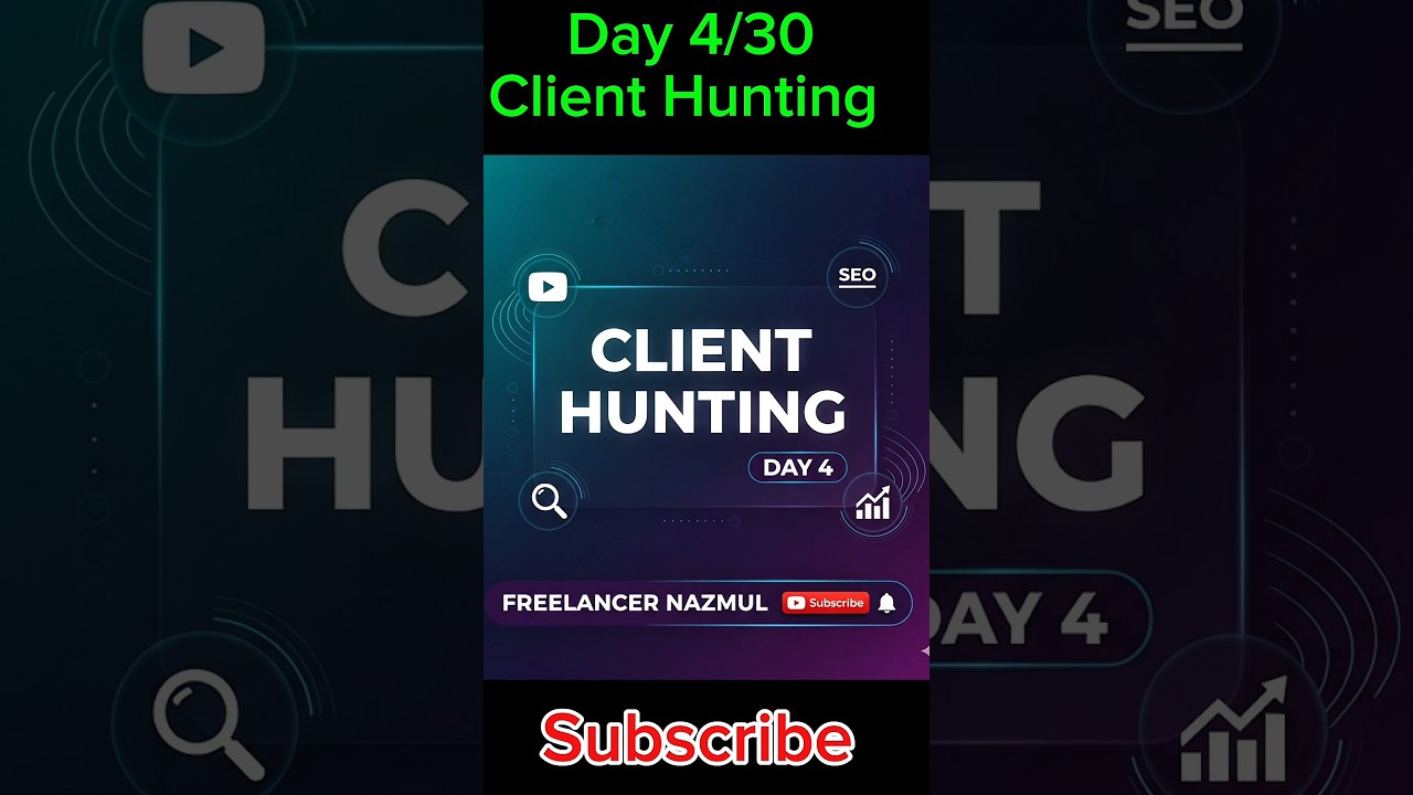 Day 4/30: Client Hunting from Youtube🚀 | Freelancing Challenge #shorts