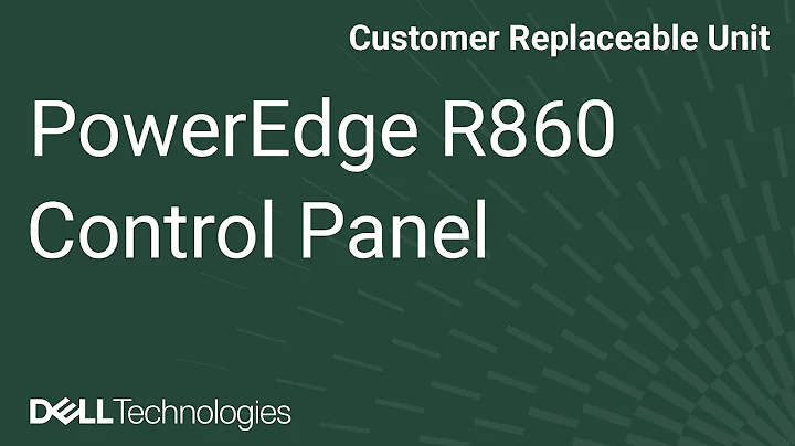 Dell PowerEdge R860: Remove/Install Right Control Panel