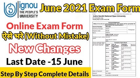 How to Fill IGNOU Exam Form Online | IGNOU June 2021 Exam Form | IGNOU Exam Fees Kaise Bhare