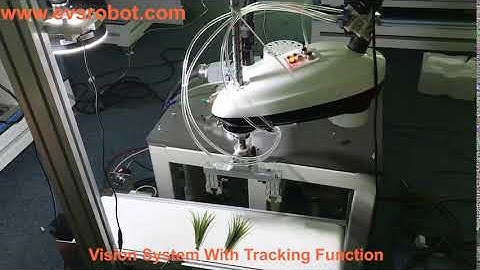 SCARA robot vision system with tracking function