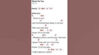 Stuck On You | Key of G  | Iam Tongi | lyrics and chords |