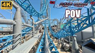 Gale Force POV (4K 60FPS), Playland’s Castaway Cove S&S Launch Coaster | Non-Copyright