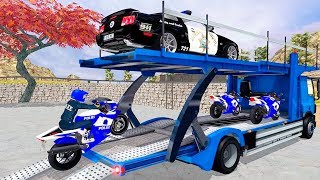 Bike Racing Games - OffRoad Police Transport Truck - Gameplay Android & iOS free games screenshot 1