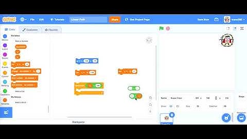 Creating Linear Path on Scratch using Variables and Operators