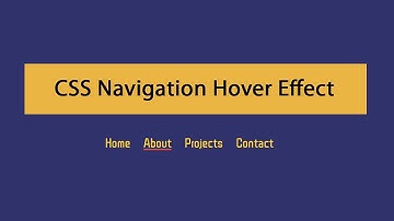 CSS Navigation Hover Effect | csPoint