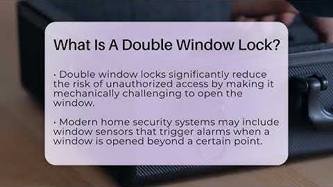 What Is A Double Window Lock? - SecurityFirstCorp.com