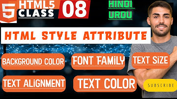 #8 HTML Style Tag | Background Color | Text Color | Font Family in html |Skills Episode #html5 #html