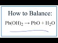 Chemical Reactions and Balancing
