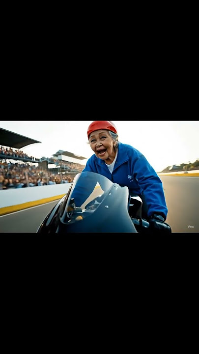 nenek-nenek naik motor sport  #shorts #veo3