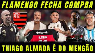 🚨 PLANTÃO URGENTE! FLAMENGO ANUNCIA A CONTRATAÇÃO DE THIAGO ALMADA! É DO MENGÃO! ASSINA APÓS A COPA