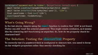 How to Check if Text is Obscured in Input Fields Using Flutter Profile