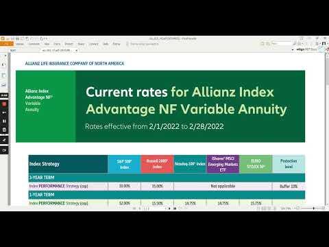 Allianz Index Advantage NF Variable Annuity highlights