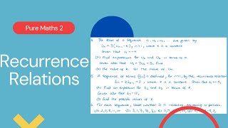 Recurrence Relations (Edexcel IAL P2 5.7)