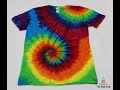 How To Tie Dye A Rainbow Fan Fold and Spiral Tie Dye Shirt