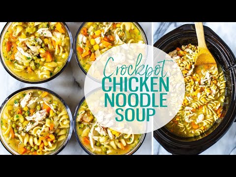 Crockpot Chicken Noodle Soup {So Easy!} - The Girl on Bloor