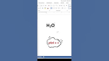 Creating Chemical Formulas with H2O in MS Word | Easy Tutorial #shorts