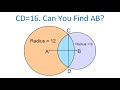 Intersecting Circles and Distance Calculation Quiz