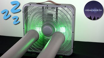 Sleep in minutes 😴 with DEEP box fan sound resonating through double tubes! - Black Screen