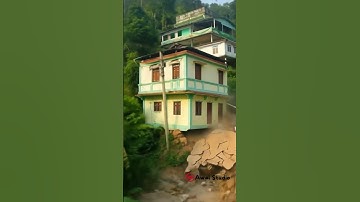 Cracked Land , Landslide Destroy Everything 🚨 #disaster #landslide #shortvideo
