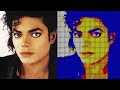 Michael Jackson - portrait on Rubik’s cube 83 by 83