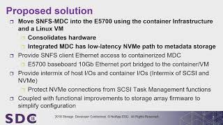 SDC 2018 - Simplified and Consolidated Parallel Media File System Solution