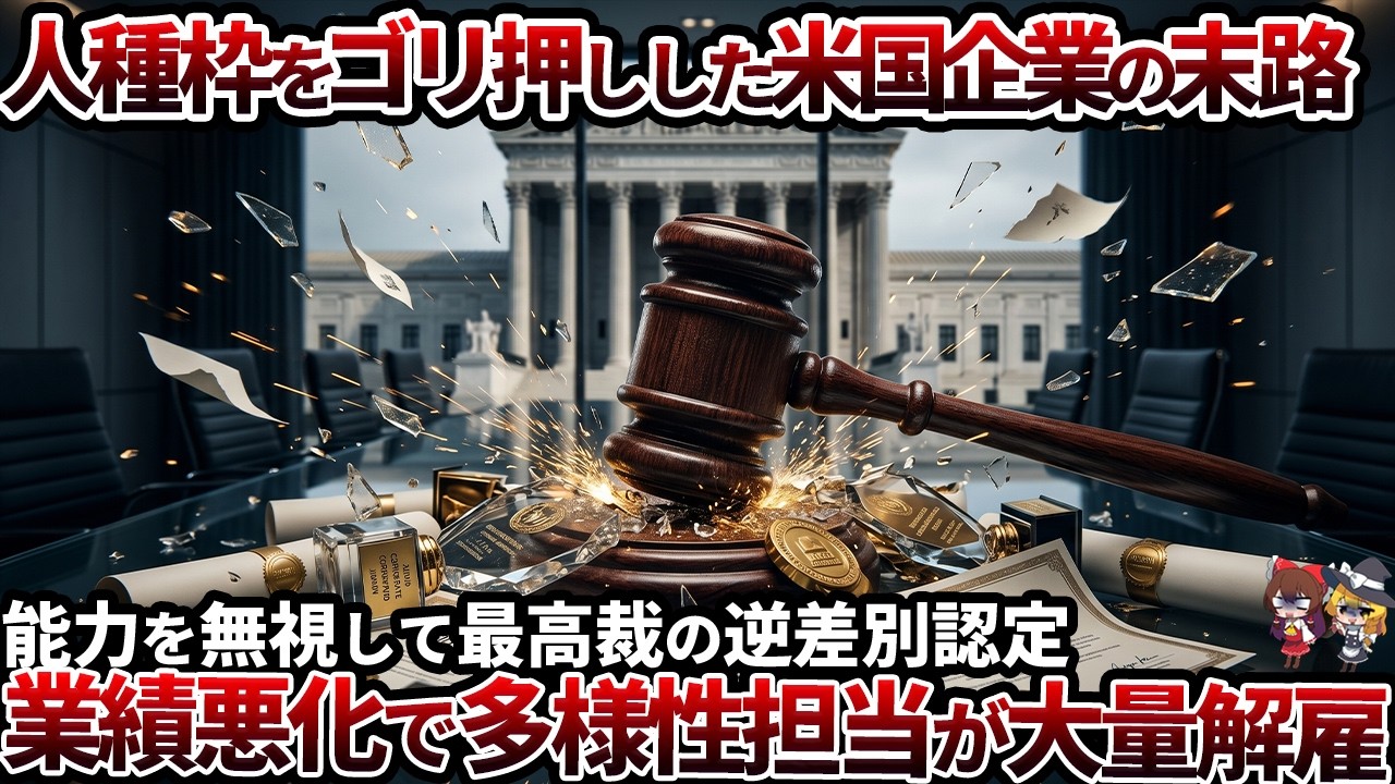 【最高裁の鉄槌】1兆円の偽善ビジネス崩壊…米国エリートが自滅した「逆差別」の末路【ゆっくり解説】
