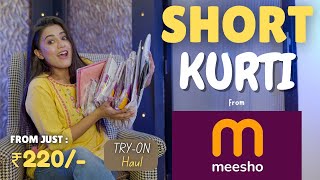 All new *SHORT KURTI* haul from MEESHO 💖 | Latest Collection | Tryon | Honest Review | gimaashi