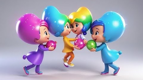 Four Bouncy Balls Go Big and Small | Size Comparison Song for Kids | Learn Big vs Small