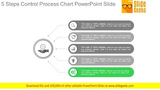 5 Steps Control Process Chart Powerpoint Slide