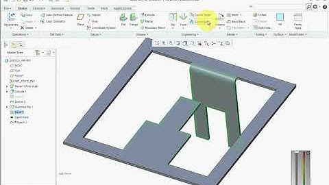 HOW TO CREATE A SHEETMETAL RIP USING SKETCH IN CREO 3