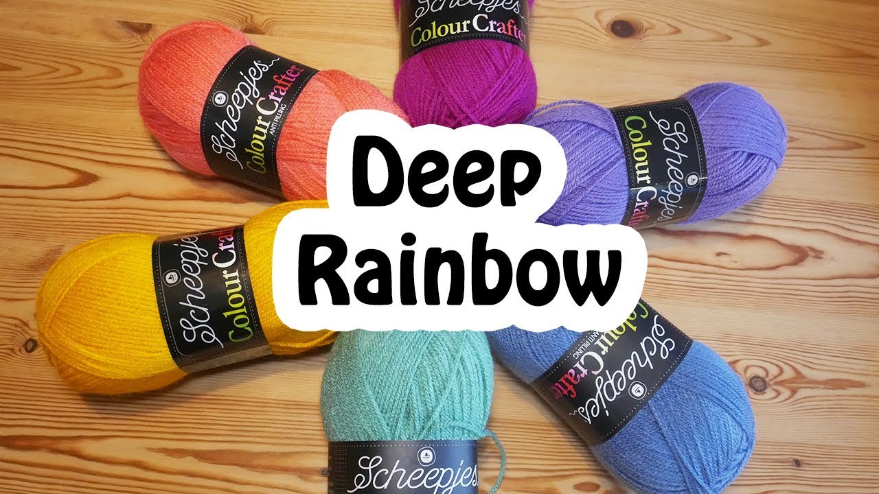 CROCHET RAINBOW YARN // Rainbow colour palette yarn cake