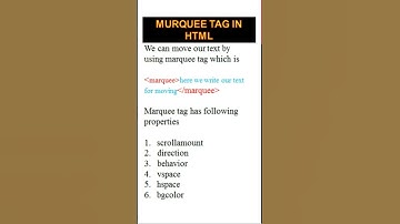 MARQUEE TAG IN HTML | Web Coding With Bilal
