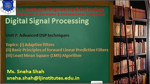 Session 32 Digital Signal Processing Sem 7 EC 23 October