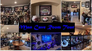 Hundreds of Thousands of $$ in High End Collectibles and Memorabilia. Man Cave Statue Room Tour - 4K