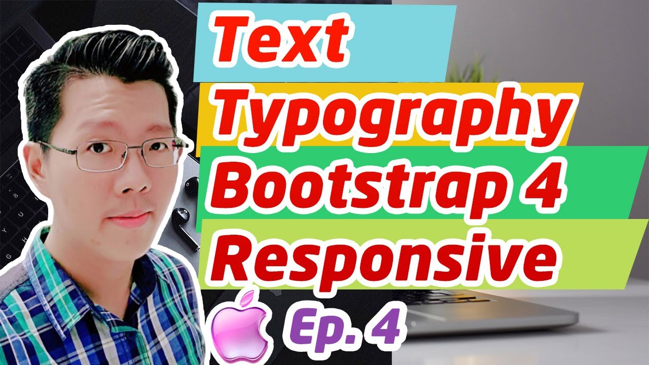 TEXT TYPOGRAPHY CLASS BOOTSTRAP 4 TUTORIAL 2020 ! MEMBUAT LANDING PAGE ...