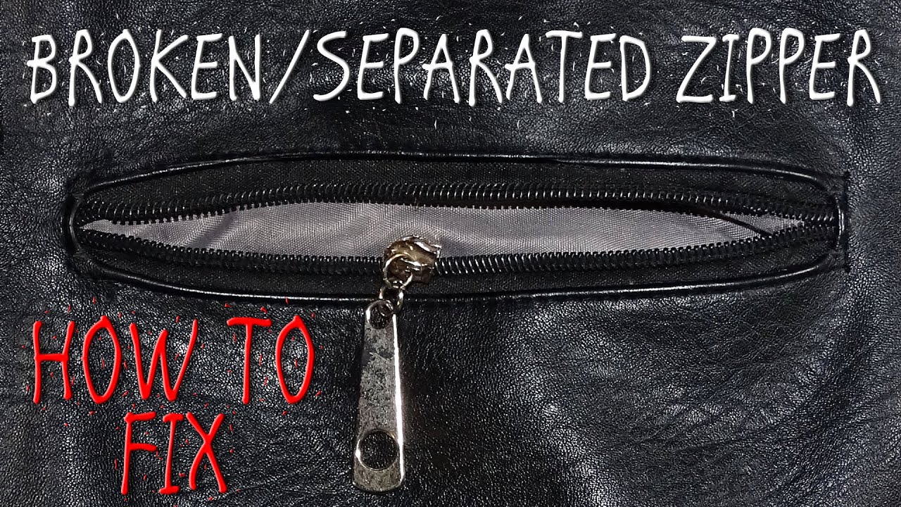 How to fix separated broken zipper with plastic teeth youtube