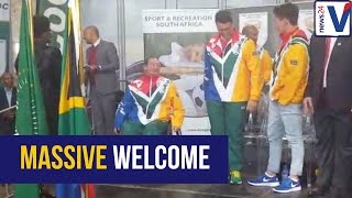 Huge crowds cheer arriving paralympians
