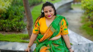 Saree Shoot With Green Saree Yellow Blouse Saree Lover Fancy Queen