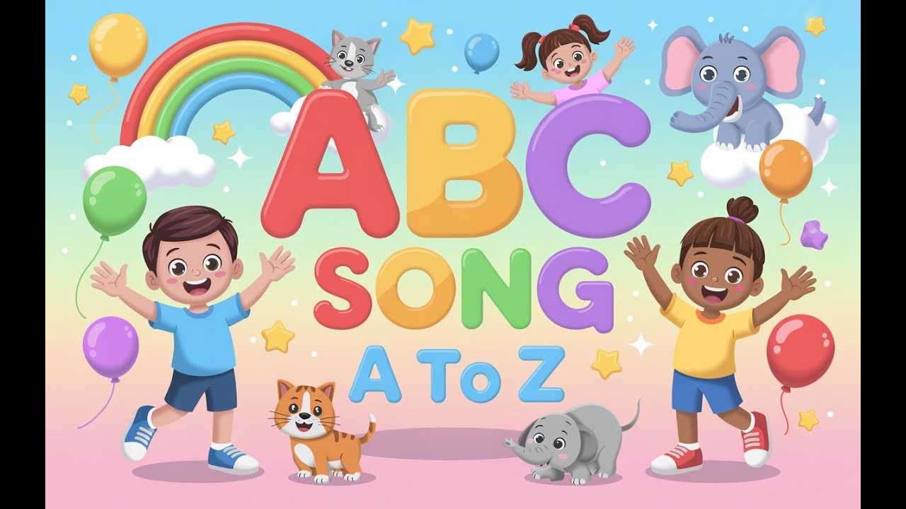 ABC Song for Kids 🎵 Learn Alphabet A to Z with Fun Actions | Nursery ...